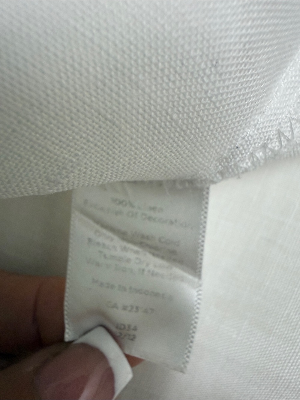 Talbots Linen White Eyelet Button-Up - Picture 6 of 7